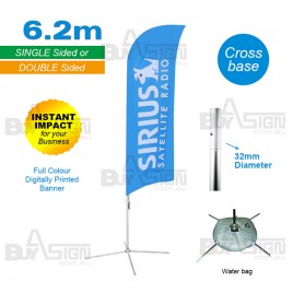 6.2M High Event Banner with cross base